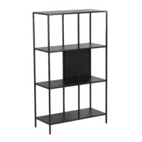 Bücherregal Ingå 144x75x35cm Metall Schwarz matt