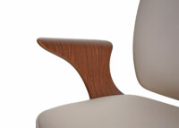 Bürostuhl Alta Chefsessel Bugholz creme-beige