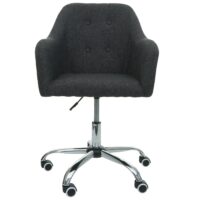 Bürostuhl Bétera mit Armlehne Stoff/Textil dunkelgrau