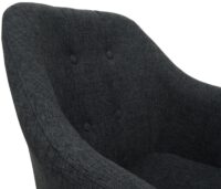 Bürostuhl Bétera mit Armlehne Stoff/Textil dunkelgrau
