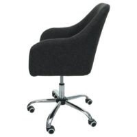 Bürostuhl Bétera mit Armlehne Stoff/Textil dunkelgrau