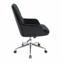 Bürostuhl Bowl mit Armlehne höhenverstellbar Samt schwarz