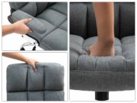 Bürostuhl Castle extra dicke Polsterung 120kg Kunstleder grau