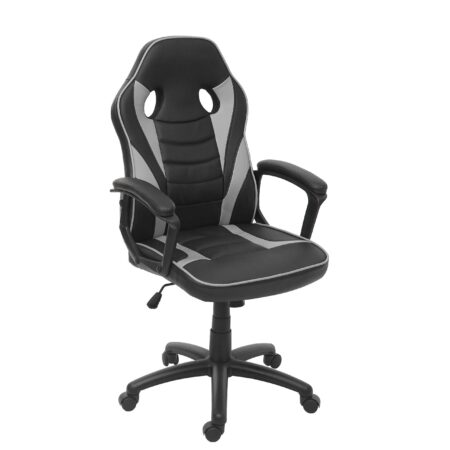 Bürostuhl Chefsessel Drehstuhl Kunstleder ~ schwarz/grau