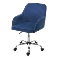 Bürostuhl Chefsessel Retro Design Samt blau