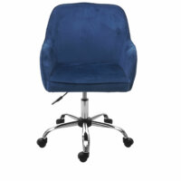 Bürostuhl Chefsessel Retro Design Samt blau