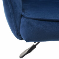 Bürostuhl Chefsessel Retro Design Samt blau
