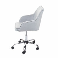 Bürostuhl Chefsessel Retro Design Samt grau