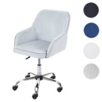 Bürostuhl Chefsessel Retro Design Samt grau