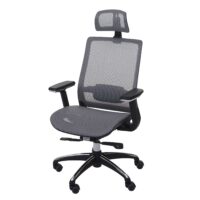Bürostuhl Córdoba ergonomisch Kopfstütze Stoff/Textil grau