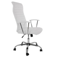 Bürostuhl Drehstuhl Chefsessel Cagliari ergonomische Form ~ weiss
