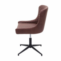 Bürostuhl Drehstuhl Vintage Metall ~ Stoff/Textil braun