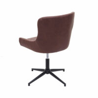 Bürostuhl Drehstuhl Vintage Metall ~ Stoff/Textil braun