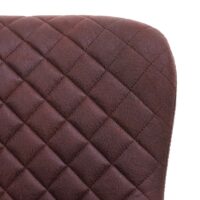 Bürostuhl Drehstuhl Vintage Metall ~ Stoff/Textil braun