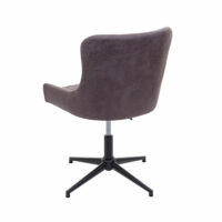 Bürostuhl Drehstuhl Vintage Metall ~ Stoff/Textil dunkelgrau