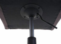 Bürostuhl Drehstuhl Vintage Metall ~ Stoff/Textil dunkelgrau