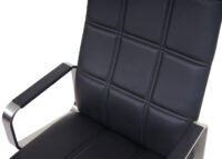 Bürostuhl Drehstuhl Voll-Leder + Kunstleder ~ Edelstahl