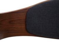 Bürostuhl Konferenzstuhl höhenverstellbar Bugholz Walnuss-Optik