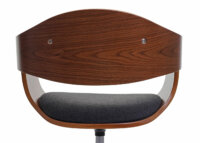 Bürostuhl Konferenzstuhl höhenverstellbar Bugholz Walnuss-Optik