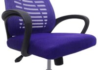 Bürostuhl Madrid ergonomische Rückenlehne Netzbezug Stoff/Textil lila