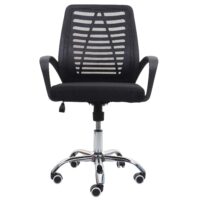 Bürostuhl Madrid ergonomische Rückenlehne Netzbezug Stoff/Textil schwarz