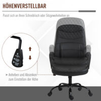 Bürostuhl Massage ergonomisch Schwarz 60 x 70 x 109-119 cm
