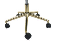 Bürostuhl Orient Samt mit Armlehne goldenes Fusskreuz rosa