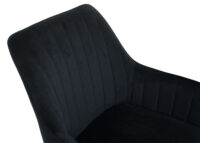 Bürostuhl Orient Samt mit Armlehne goldenes Fusskreuz schwarz