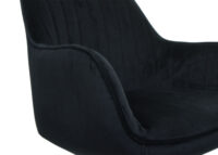 Bürostuhl Orient Samt mit Armlehne goldenes Fusskreuz schwarz