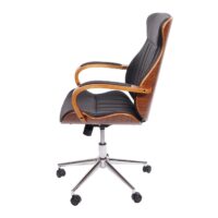 Bürostuhl Schreibtischstuhl Bugholz ~ schwarz