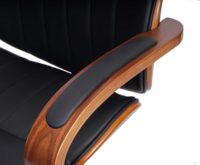 Bürostuhl Schreibtischstuhl Bugholz ~ schwarz