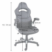 Bürostuhl Schreibtischstuhl Kunstleder ~ schwarz