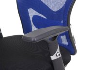 Bürostuhl Sliding-Funktion 150kg belastbar Stoff/Textil schwarz/blau