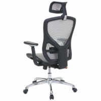 Bürostuhl Sliding-Funktion Textil mit Nackenstütze grau/grau