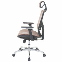 Bürostuhl Sliding-Funktion Textil mit Nackenstütze mandarin