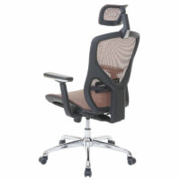 Bürostuhl Sliding-Funktion Textil mit Nackenstütze mandarin