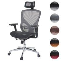 Bürostuhl Sliding-Funktion Textil mit Nackenstütze mandarin