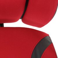 Bürostuhl Sliding-Funktion mit Nackenstütze Stoff rot schwarz