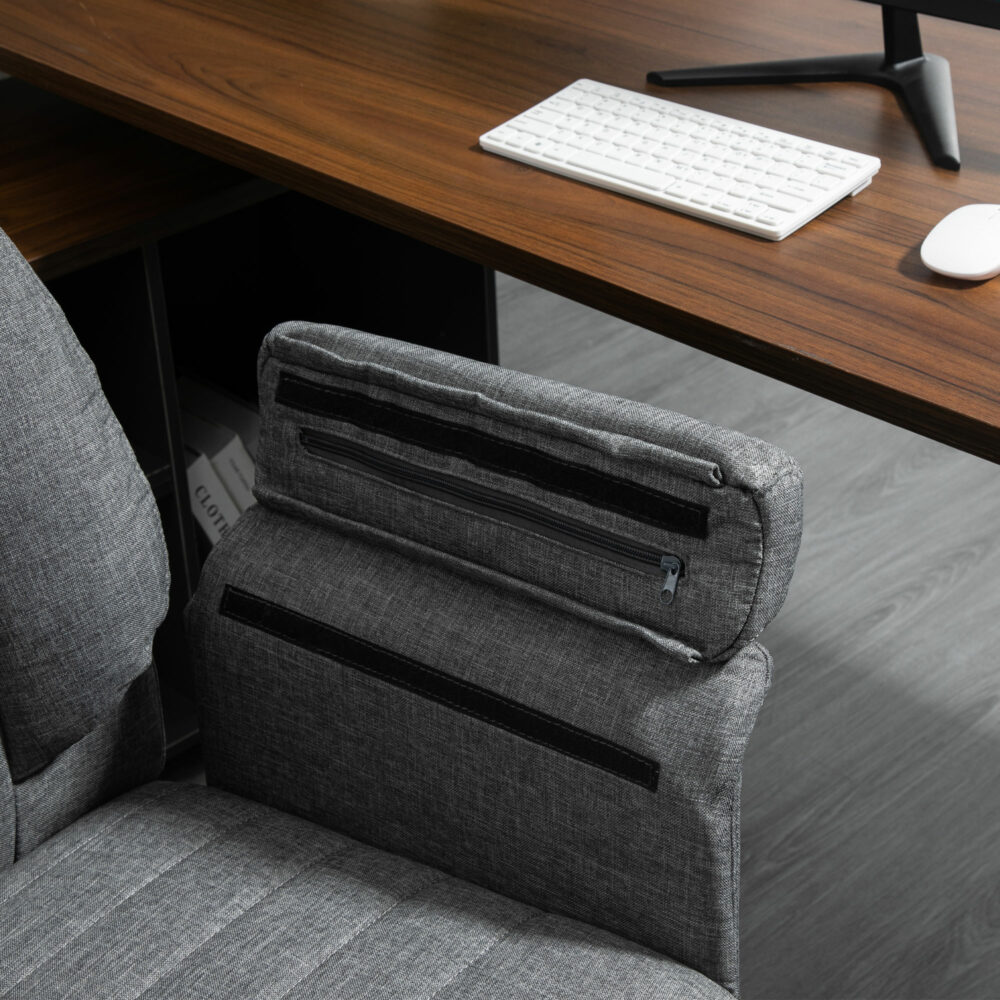 Bürostuhl Stoff + Metall 68x69x116-126cm Grau