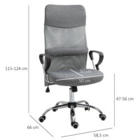 Bürostuhl Stuhl Leinen Grau