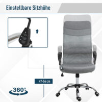 Bürostuhl Stuhl Leinen Grau