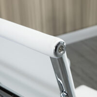 Bürostuhl Wippfunktion gepolstert ergonomisch PU-Leder Weiss