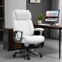 Bürostuhl mit 6 Massagepunkte ergonomisch Kunstleder Weiss