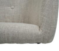 Bürostuhl mit Armlehne drehbar höhenverstellbar Textil creme