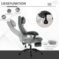 Bürostuhl mit Fussstütze Massagefunktion ergonomisch