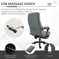 Bürostuhl mit Fussstütze Massagefunktion ergonomisch