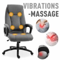 Bürostuhl mit Massagefunktion ergonomisch Grau