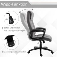 Bürostuhl mit Massagefunktion ergonomisch Grau