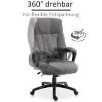 Bürostuhl mit Massagefunktion ergonomisch Grau