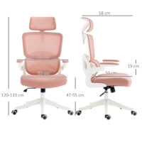 Bürostuhl mit Wippfunktion Schreibtischstuhl Rosa